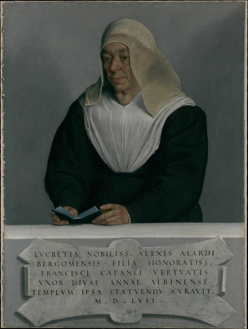 Abbesse Lucrezia Agliardi Vertova (1490?–1558) - Giovanni Battista Moroni