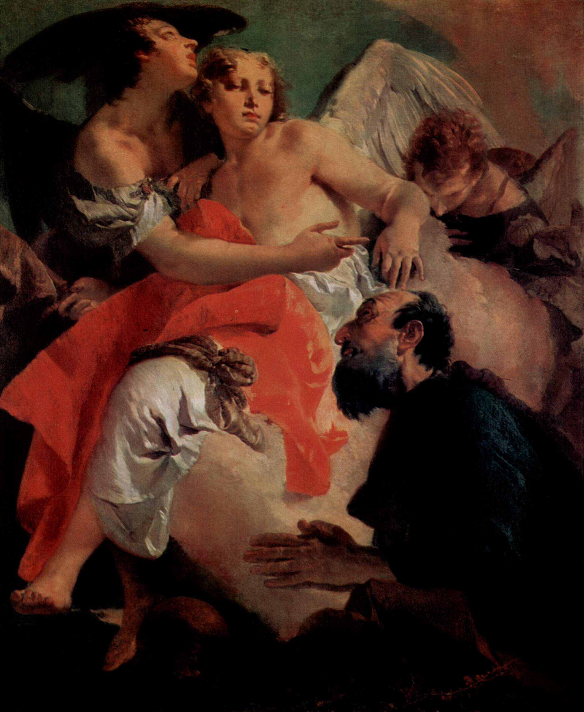 Abraham modlący się przed trzema aniołami - Giovanni Battista Tiepolo