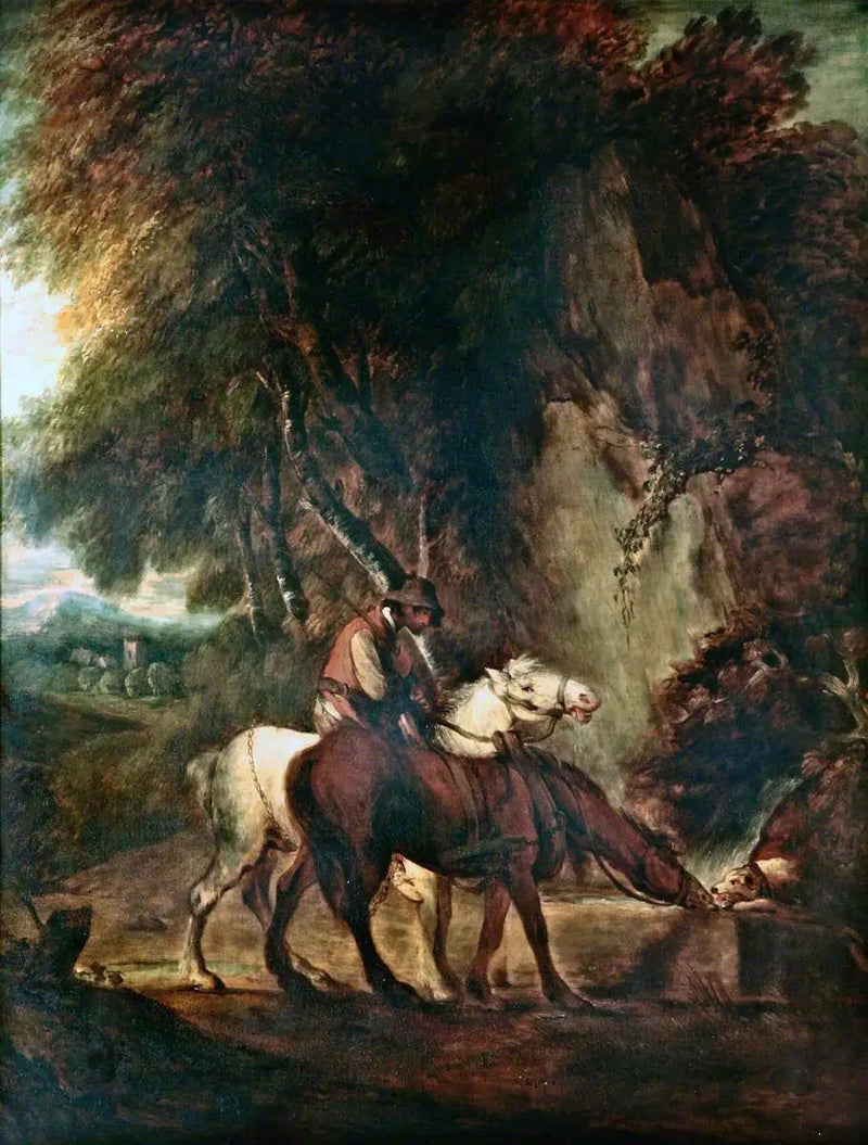 Podawanie koniom wody - Thomas Gainsborough