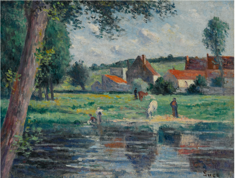 Poidełko nad brzegiem Cure - Maximilien Luce
