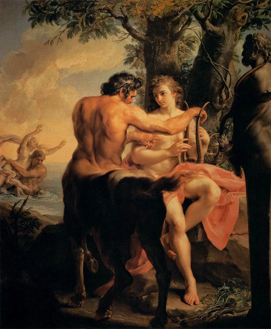 Achilles i centaur Chiron - Pompeo Batoni
