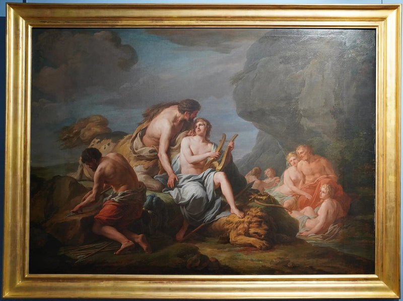 Achilles uczony muzyki przez centaura Chiron - Nicolas-Bernard Lepicié