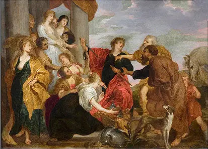 Achilles rozpoznaje córki Lykomeda - Antoine van Dyck