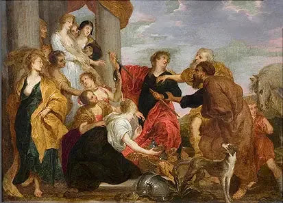 Achilles rozpoznaje córki Lykomeda - Antoine van Dyck
