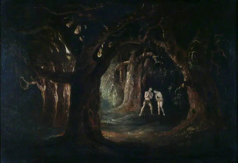 Adam słuchający głosu Boga Wszechmogącego - John Martin