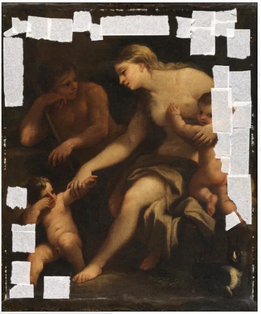 Adam i Ewa, z Kainem i Abelą - Luca Giordano