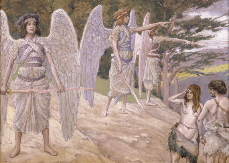 Adam i Ewa wygnani z raju - James Tissot