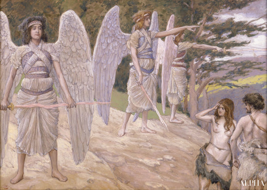 Adam et Eve chassés du paradis - James Tissot - Reproductions de tableaux et peintures haut de gamme
