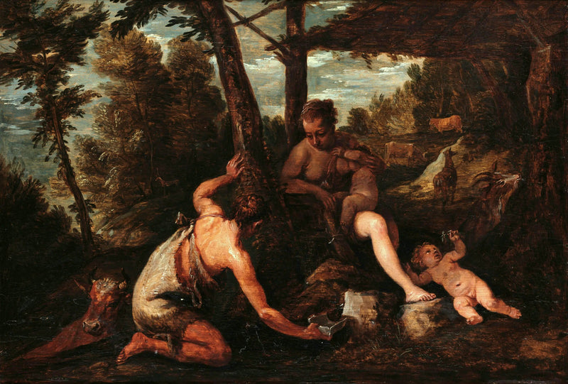 Adam i Ewa wyrzuceni z Raju - David Teniers Młodszy