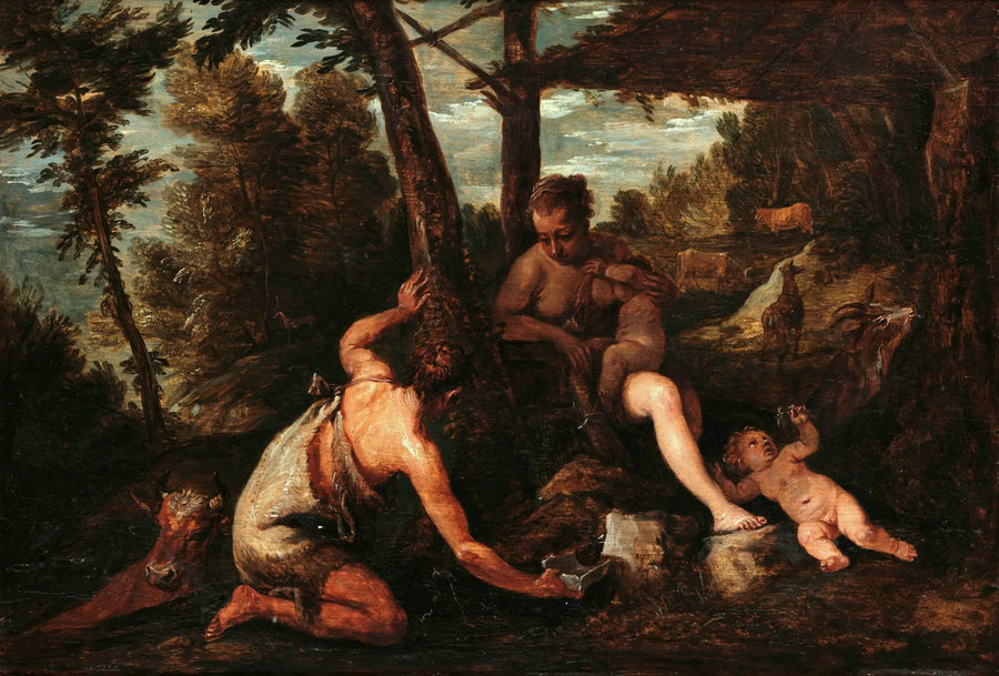Adam i Ewa wyrzuceni z Raju - David Teniers Młodszy