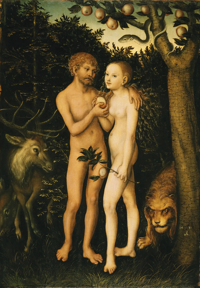 Adam i Ewa - Lucas Cranach Starszy