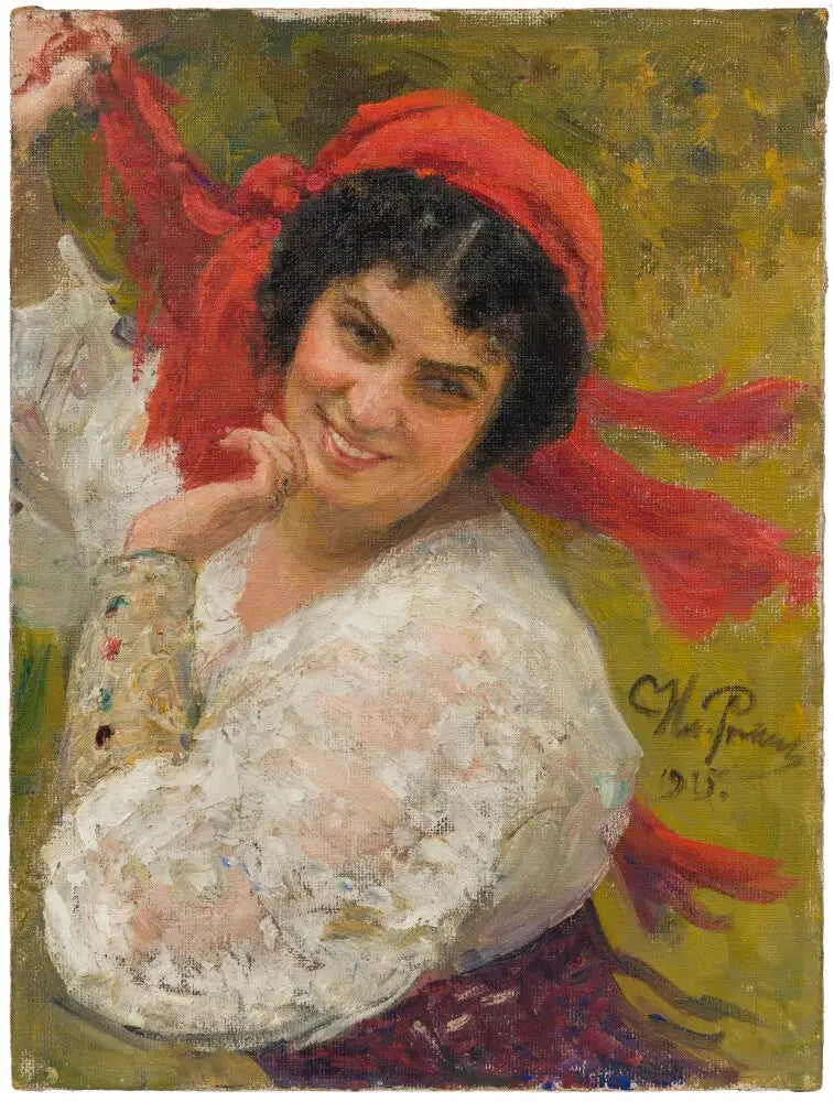 Adelaide von Skilondz, 1882-1969, operatorka, pedagog, prezent z Vladislavem Skilondzem - Ilya Repin
