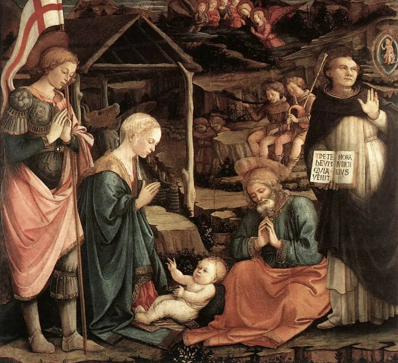 Adoracja Dzieciątka z św. Wincentym Ferrerem i św. Jerzym - Fra Filippo Lippi