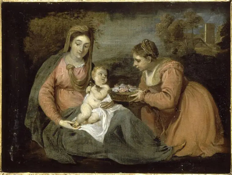 Uwielbienie Dzieciątka Jezus - David Teniers Młodszy