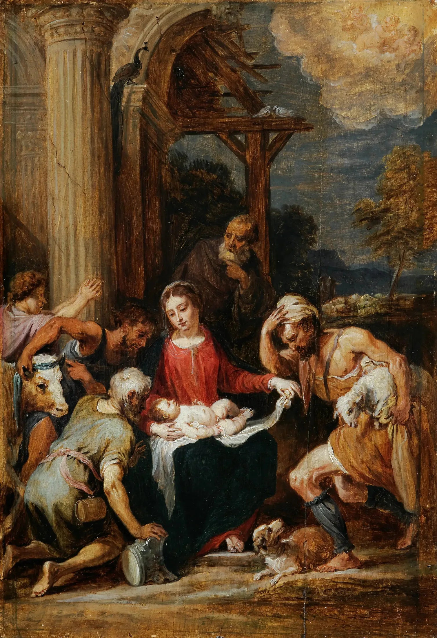 Adoration des bergers, d'après Andrea Schiavone - David Teniers le Jeune image 1 copie de tableau peinte à la main