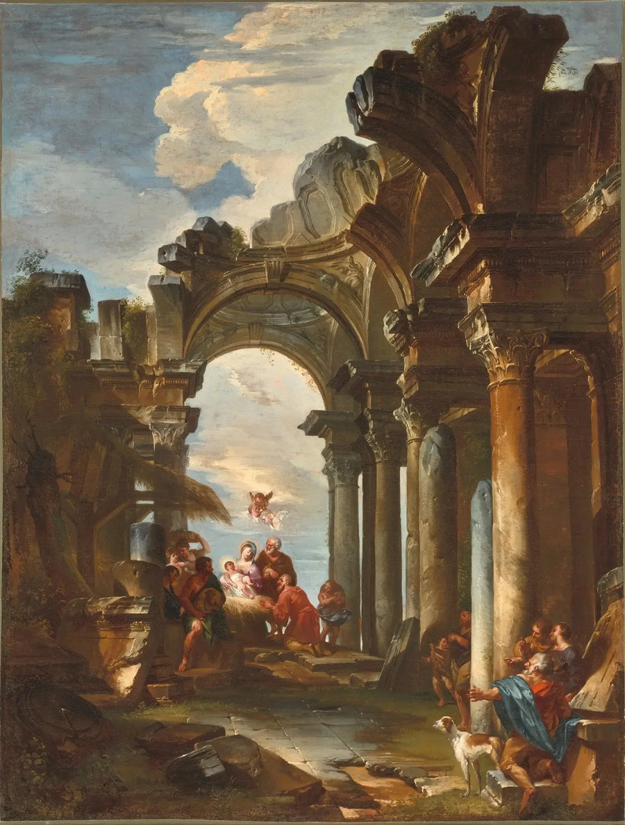 Adoration des bergers - Giovanni Paolo Panini image 1 copie peinte à la main à l’huile