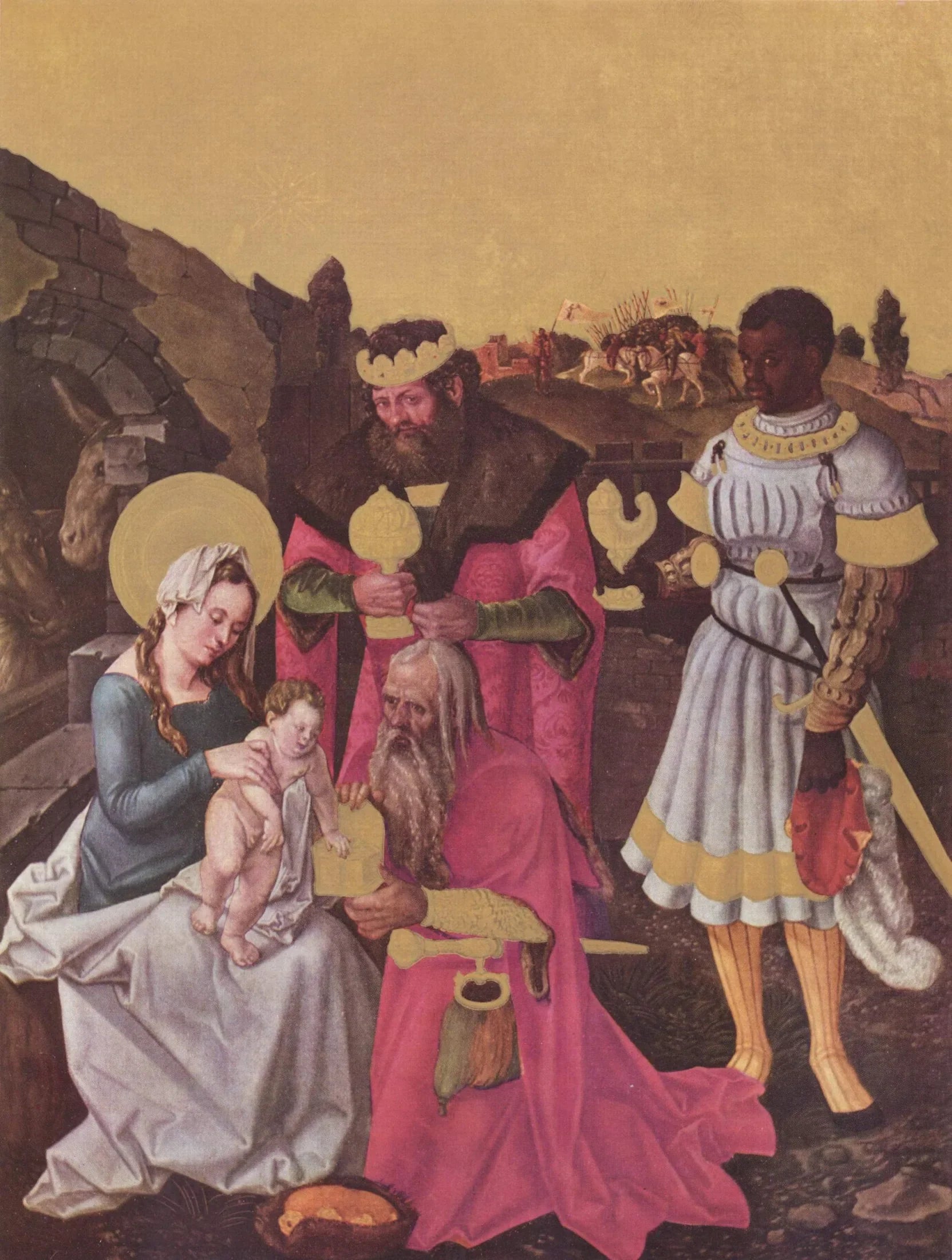 Adoration of the Magi - Hans Baldung Grien image 1 copie peinte à la main à l’huile