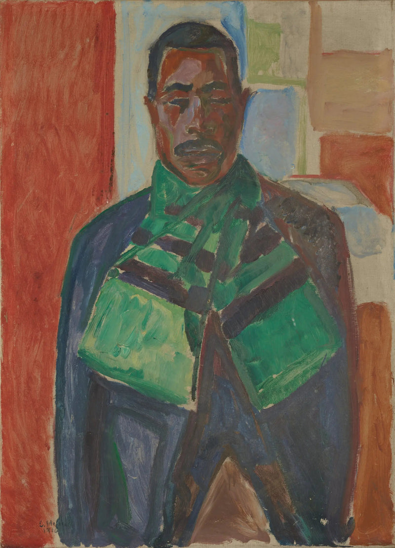 Afrykanin w zielonym szalu - Edvard Munch