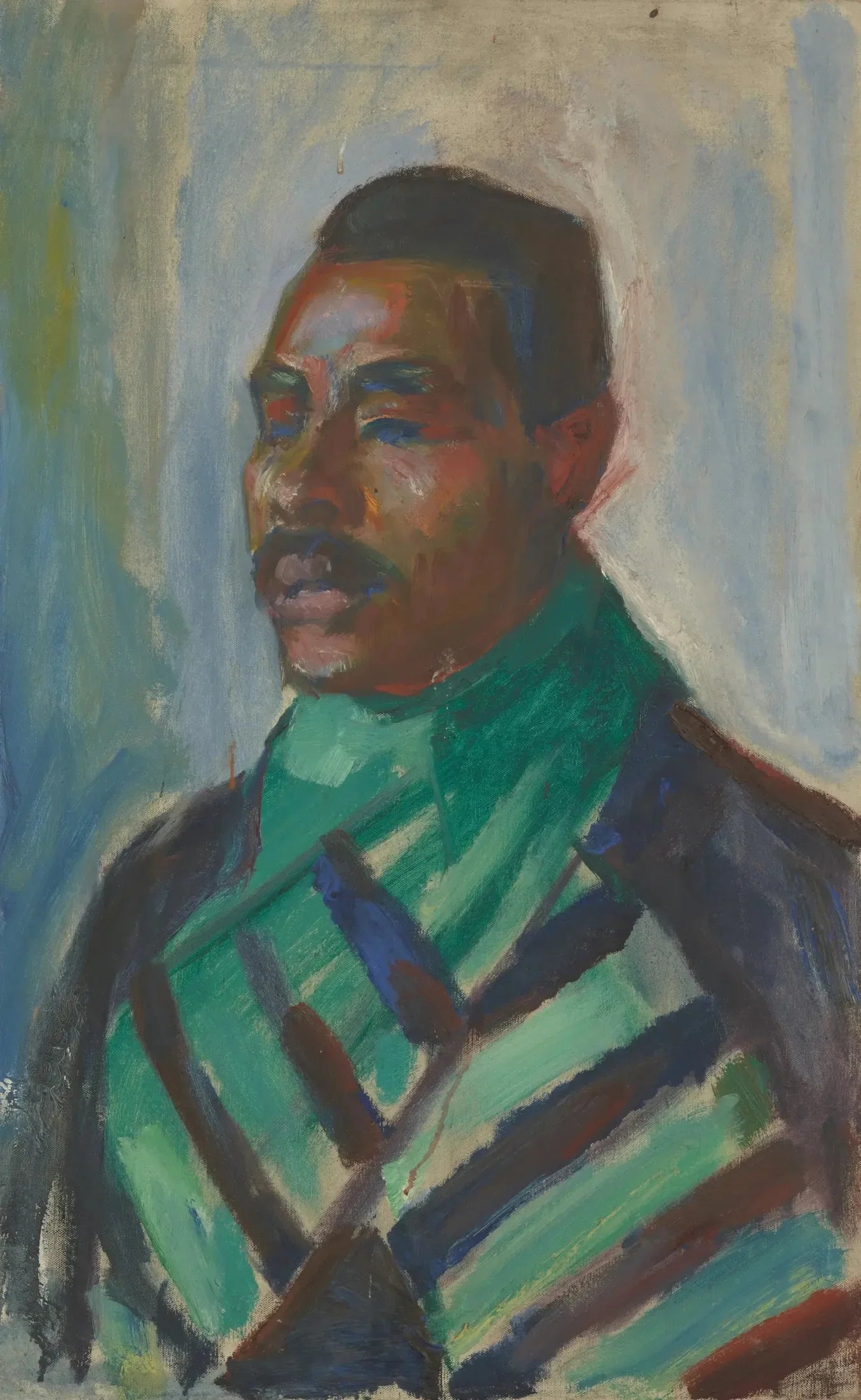 Africain au foulard vert - Edvard Munch image 1 copie de tableau peinte à la main