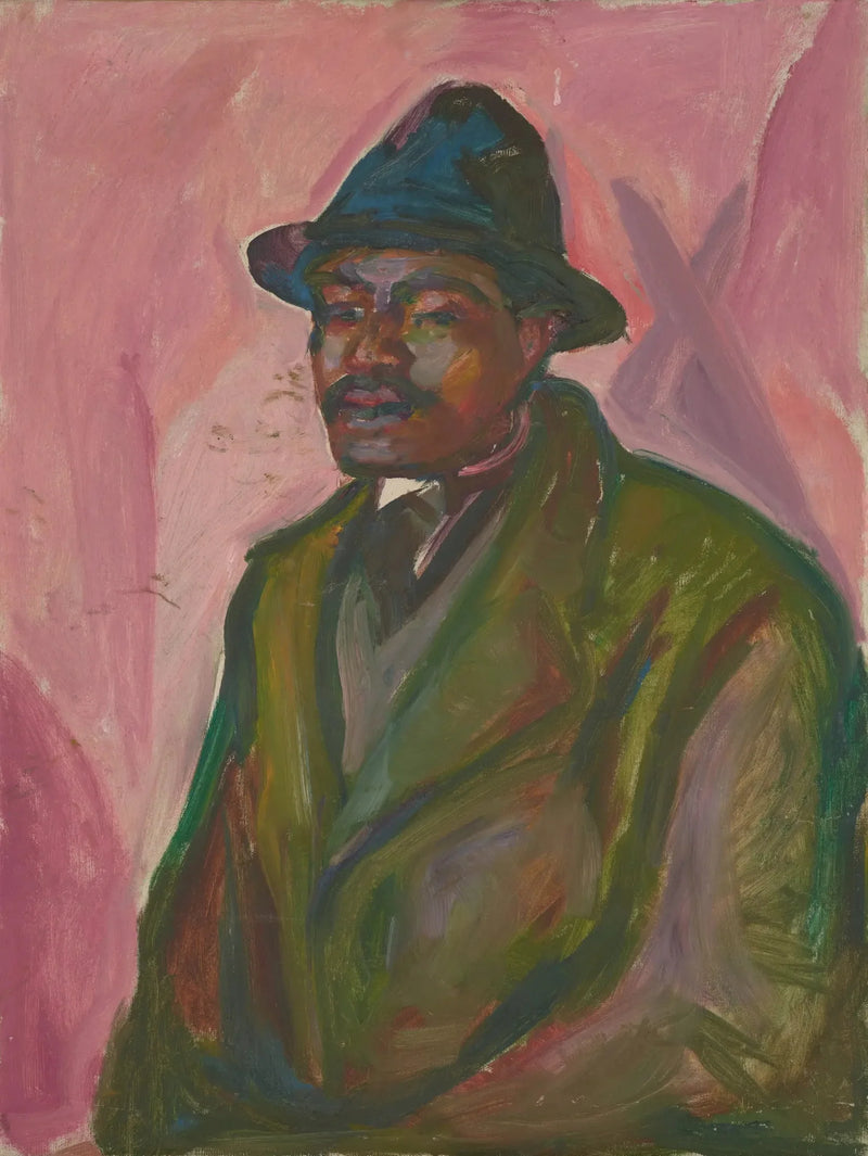 Afrykanin w zielonym płaszczu - Edvard Munch
