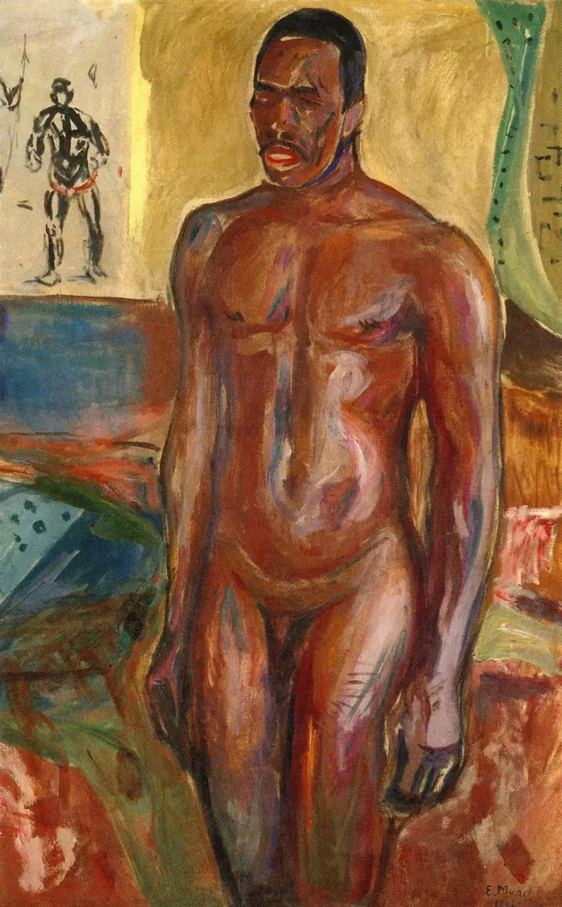 Afrykański nagi stojący - Edvard Munch