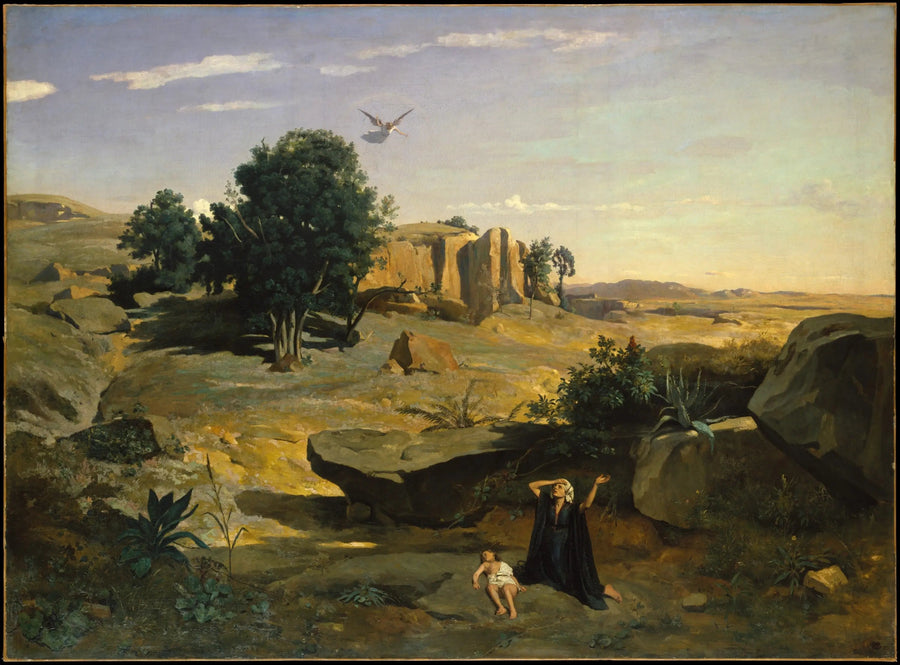 Agar na pustyni - Jean-Baptiste Camille Corot
