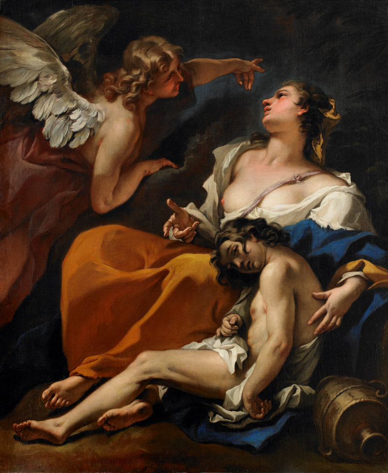 Agar i Ismael uratowani przez anioła - Sebastiano Ricci