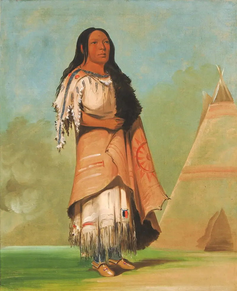 Ah'-kay-ee-pix-en, kobieta, która uderza bardzo często - George Catlin