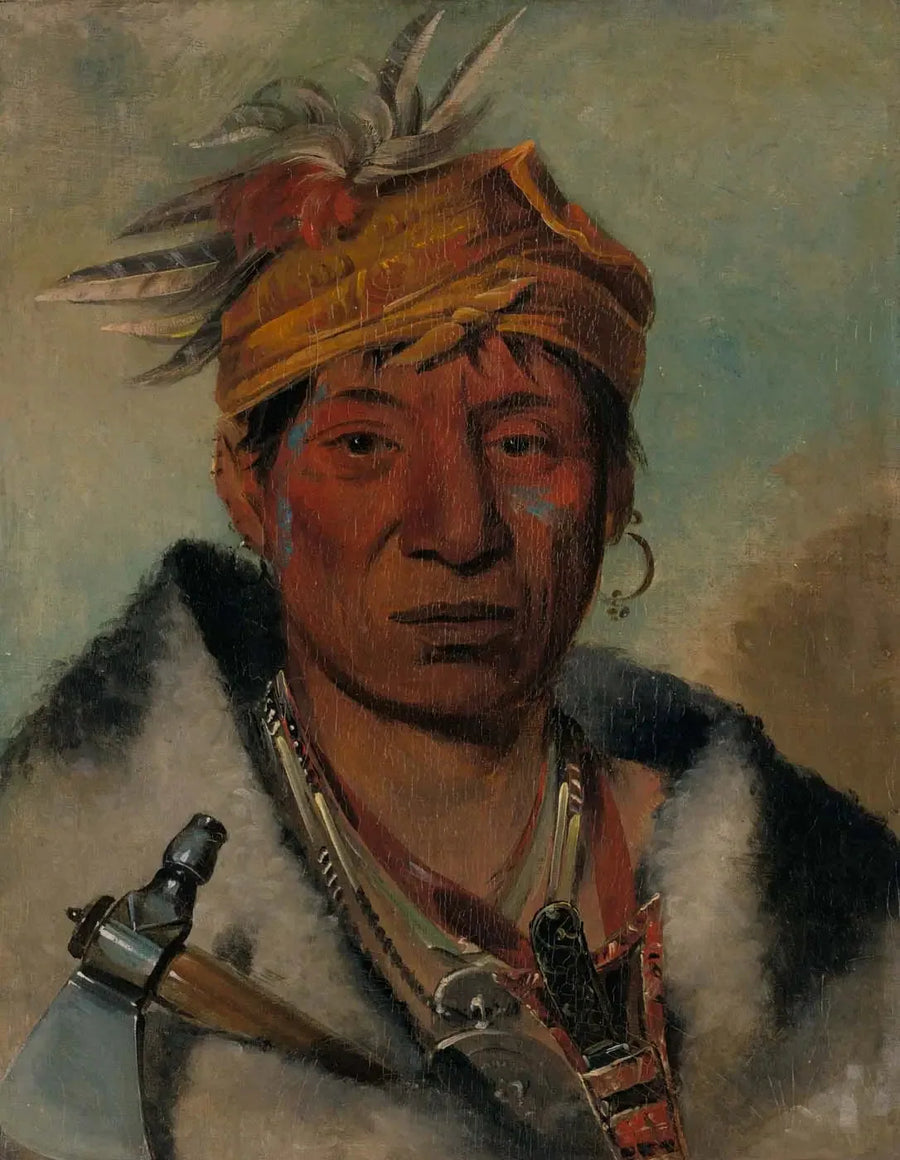 Ah-yaw-ne-tak-oár-ron, wojownik - George Catlin