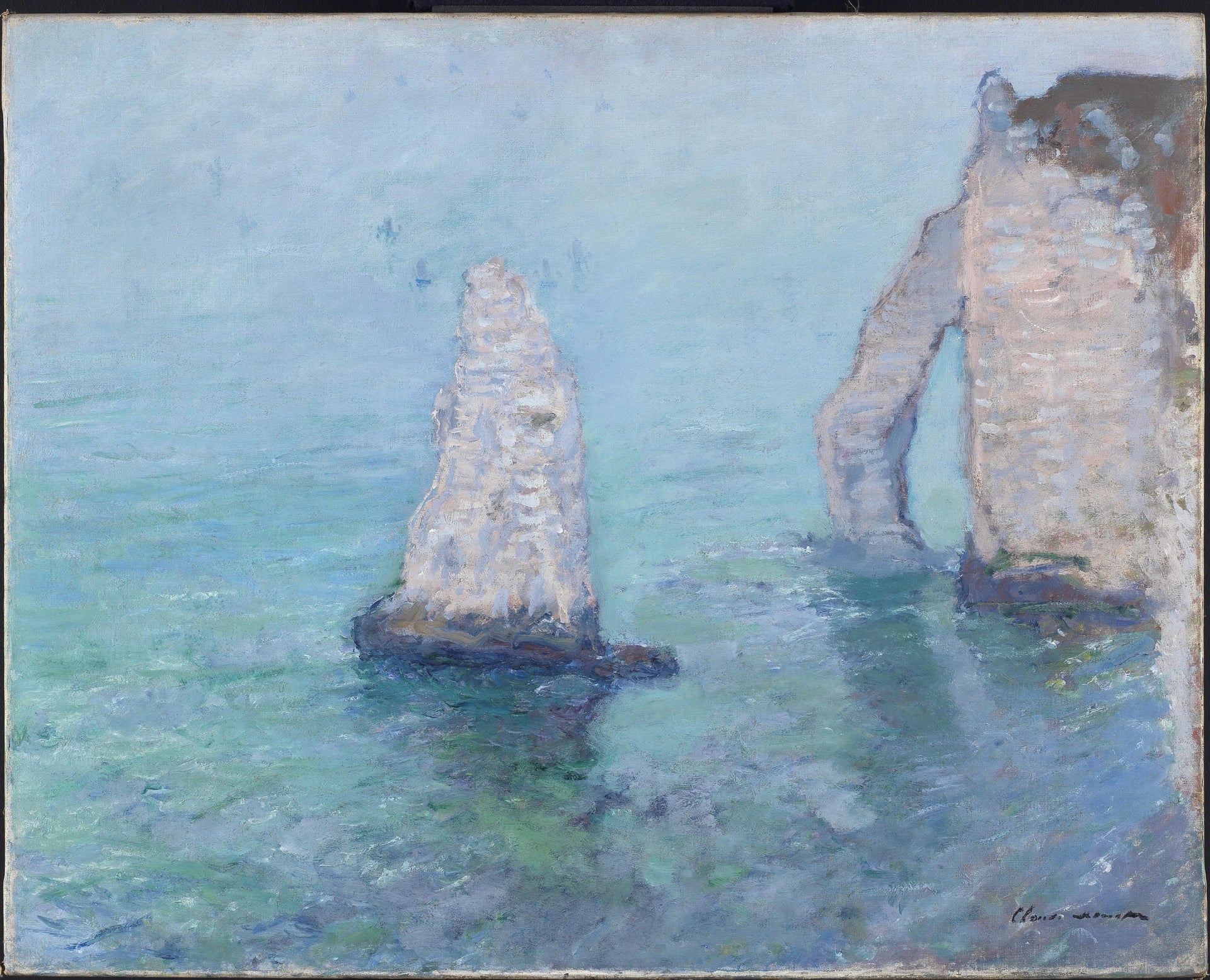 L’Aiguille et la Porte d’Aval, Étretat W1033 par Claude Monet, Fitzwilliam Museum