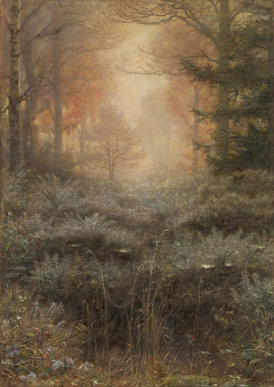 Zmoczone żółte trawy przez rosę - John Everett Millais