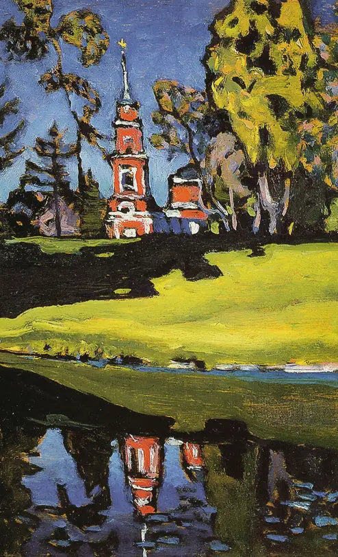 Akhtyrka, czerwony kościół - Wasilij Kandinsky