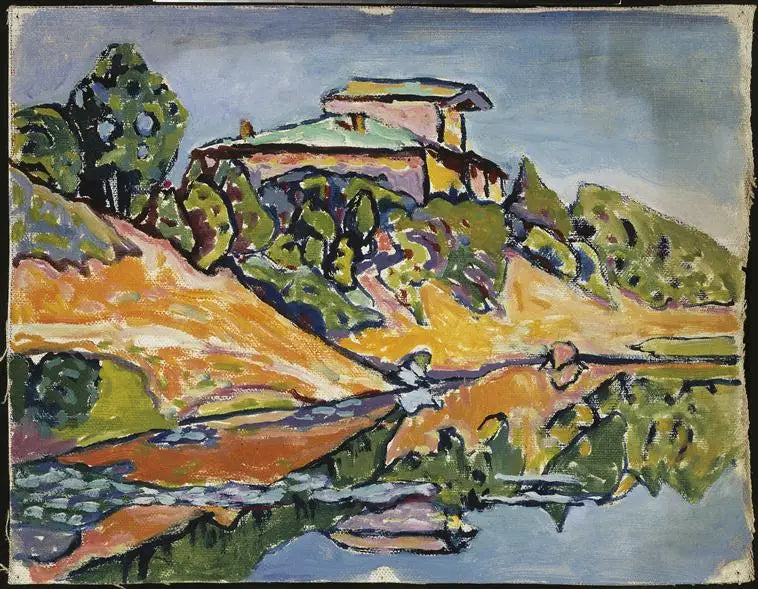 Akhtyrka, sąsiedzka dacza nad stawem - Wasilij Kandinsky