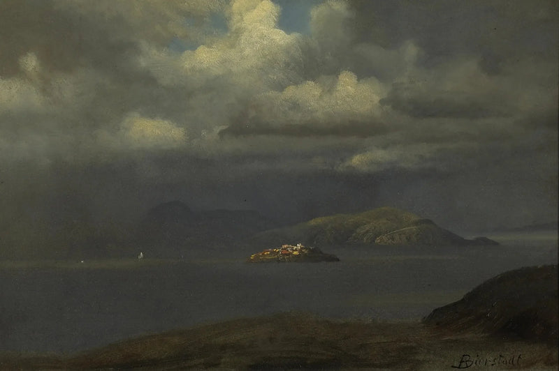 Alcatraz, Zatoka San Francisco - Albert Bierstadt