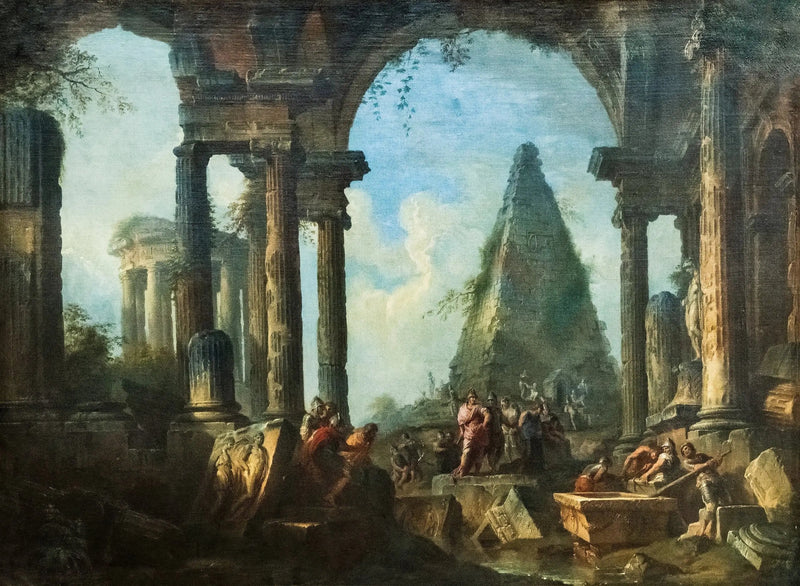 Aleksander Wielki przed grobem Achillesa - Giovanni Paolo Panini