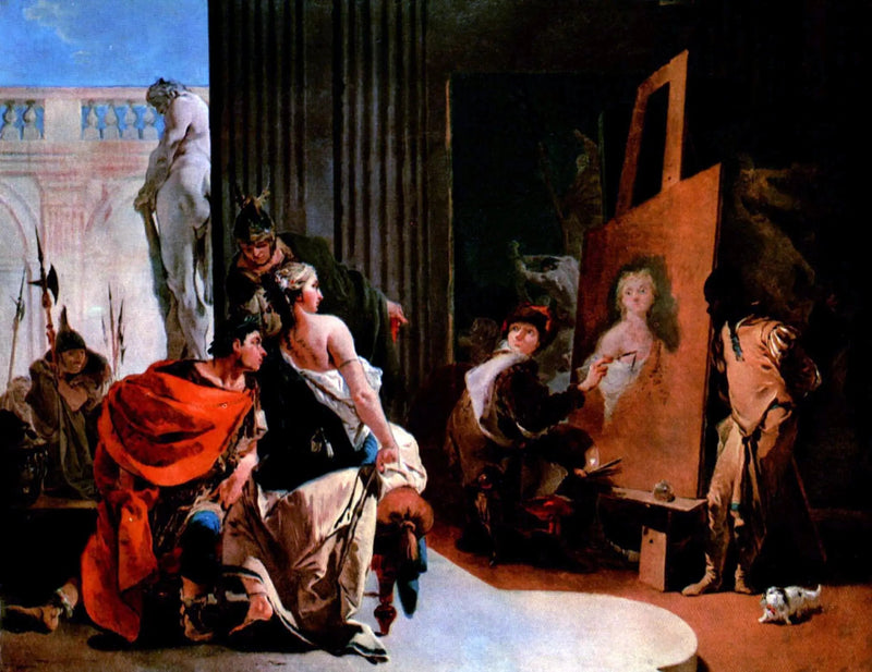 Aleksander Wielki i Kampaspe w pracowni Apellesa - Giovanni Battista Tiepolo