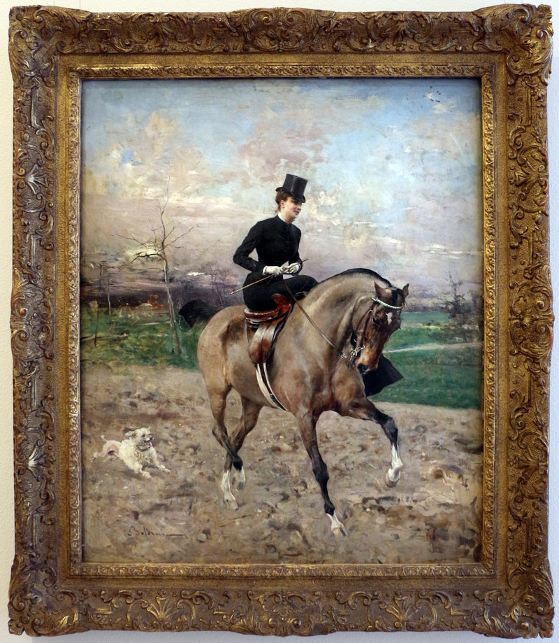 Alice Regnault na koniu - Giovanni Boldini