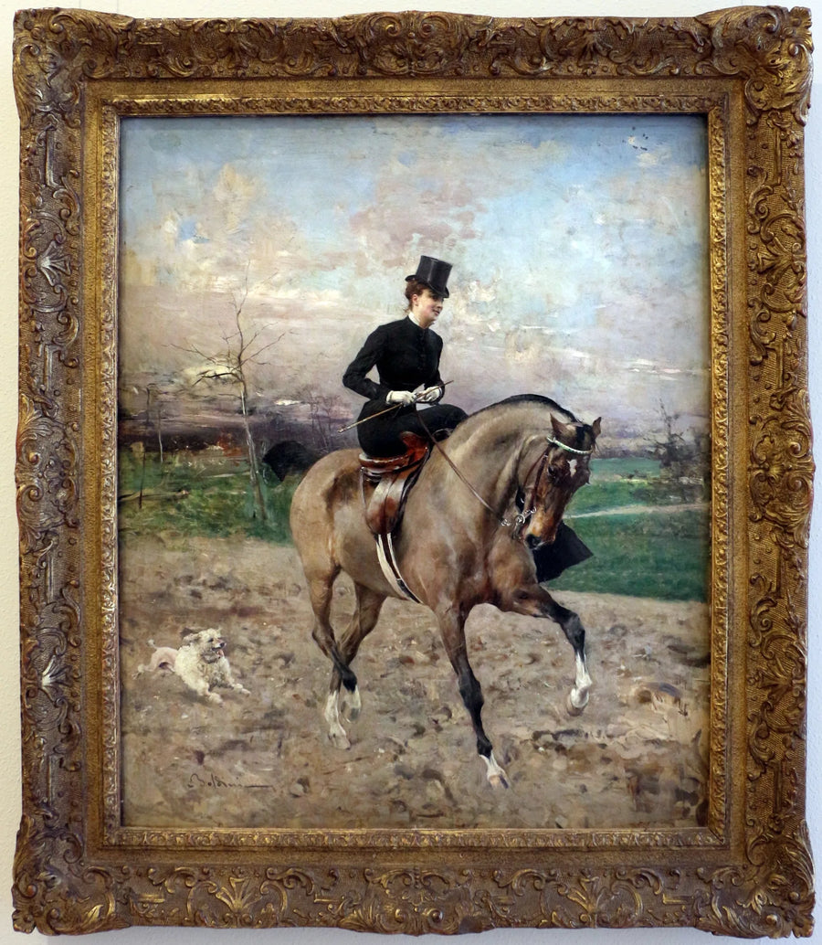Alice Regnault na koniu - Giovanni Boldini