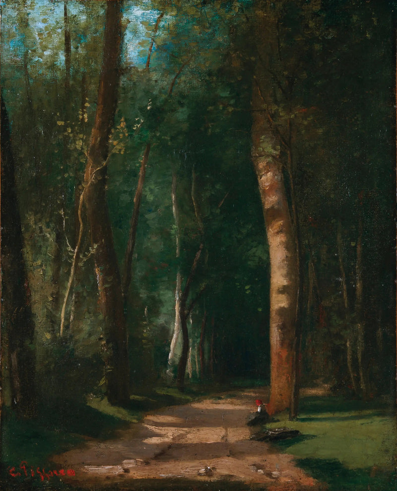 Aleja w lesie - Camille Pissarro