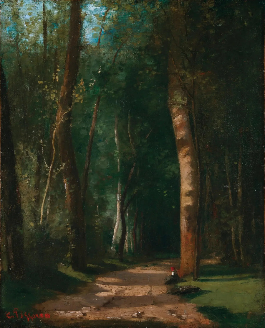 Aleja w lesie - Camille Pissarro