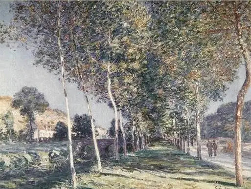 Aleja topoli w okolicach Moret-sur-Loing - Alfred Sisley