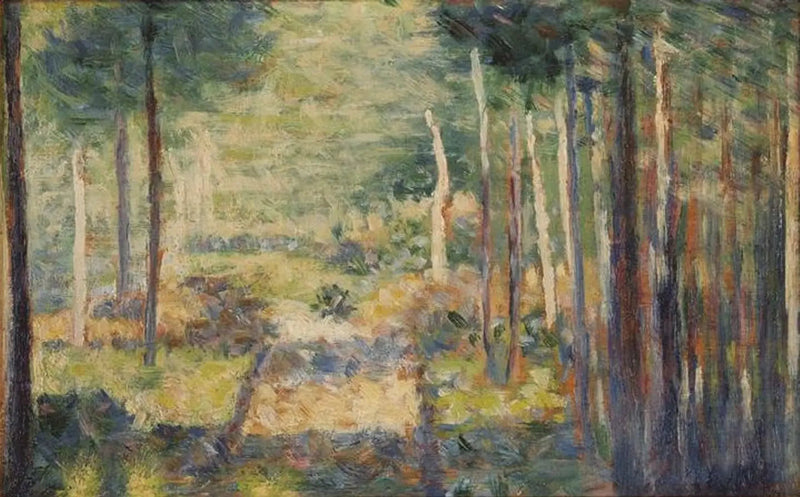 Aleja w lesie, Barbizon - Georges Seurat