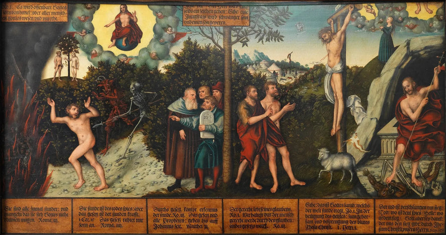 Allegoria prawa i łaski - Lucas Cranach Starszy