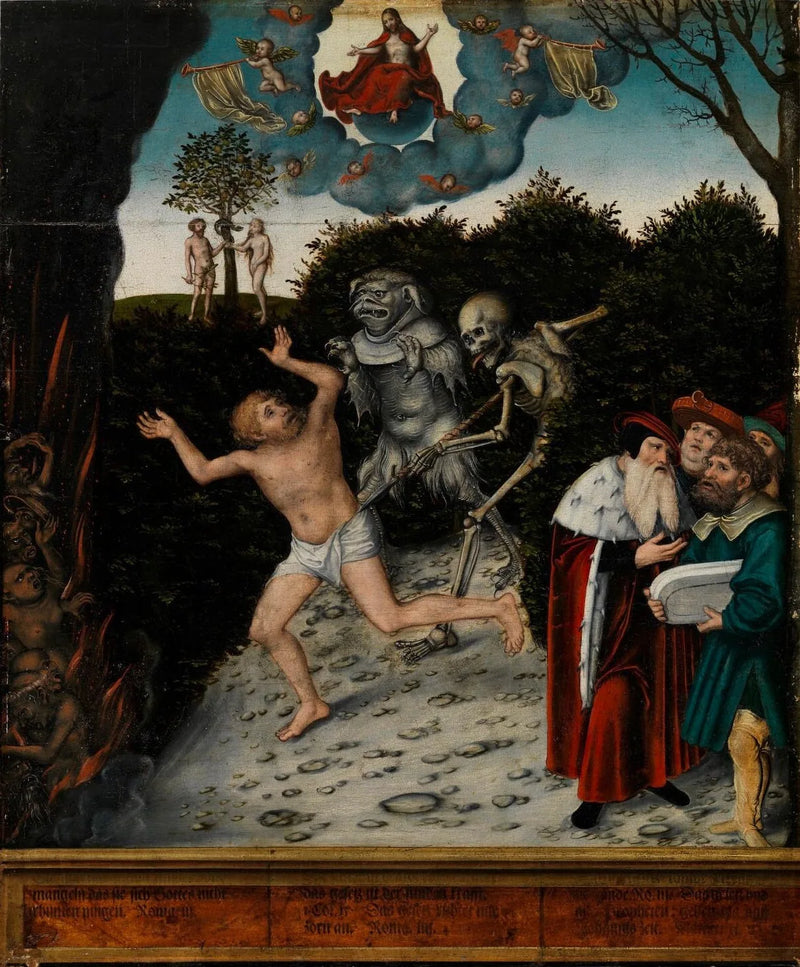 Allegoria Prawa i Miłosierdzia: Upadek człowieka - Lucas Cranach Starszy