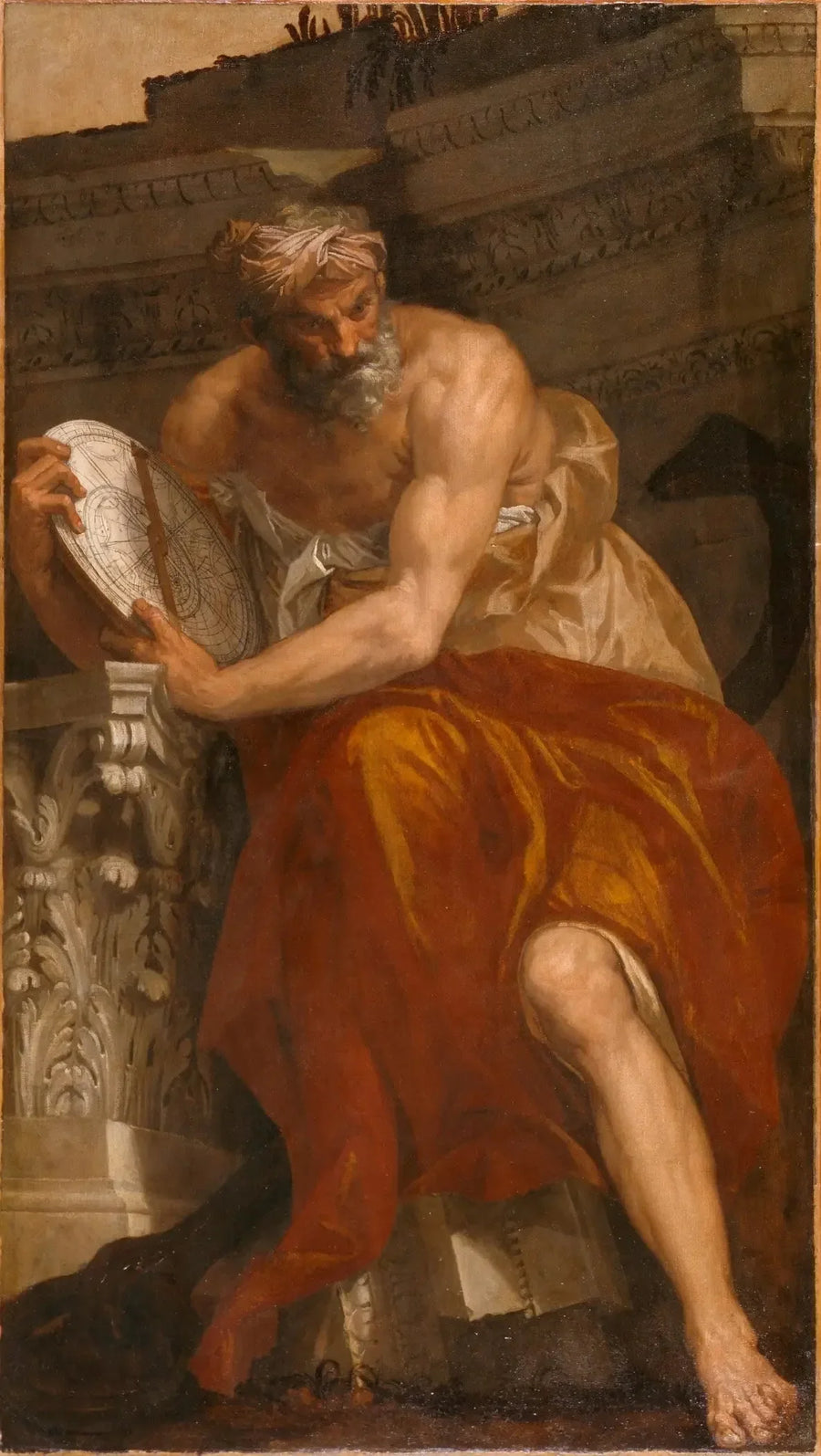 Alegoria nawigacji z astrolabium: Ptolemeusz - Paweł Véronèse