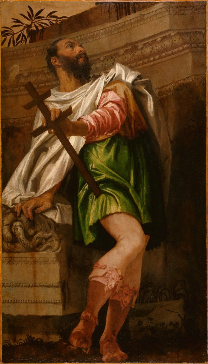 Alegoria żeglugi z krzyżowanym kijem: Averroes - Paweł Véronèse