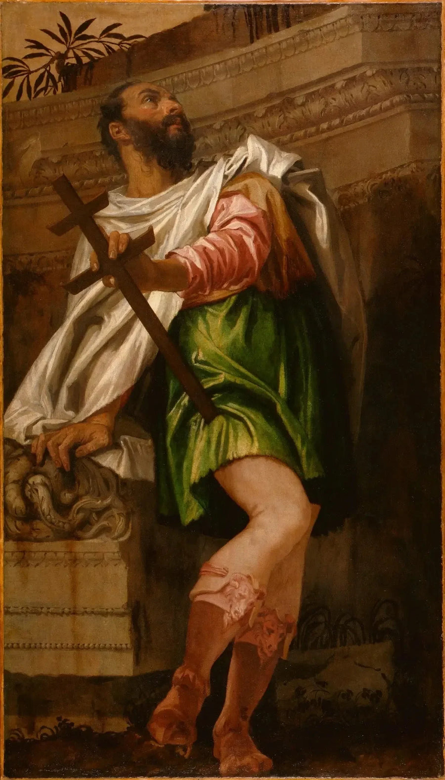 Alegoria żeglugi z krzyżowanym kijem: Averroes - Paweł Véronèse