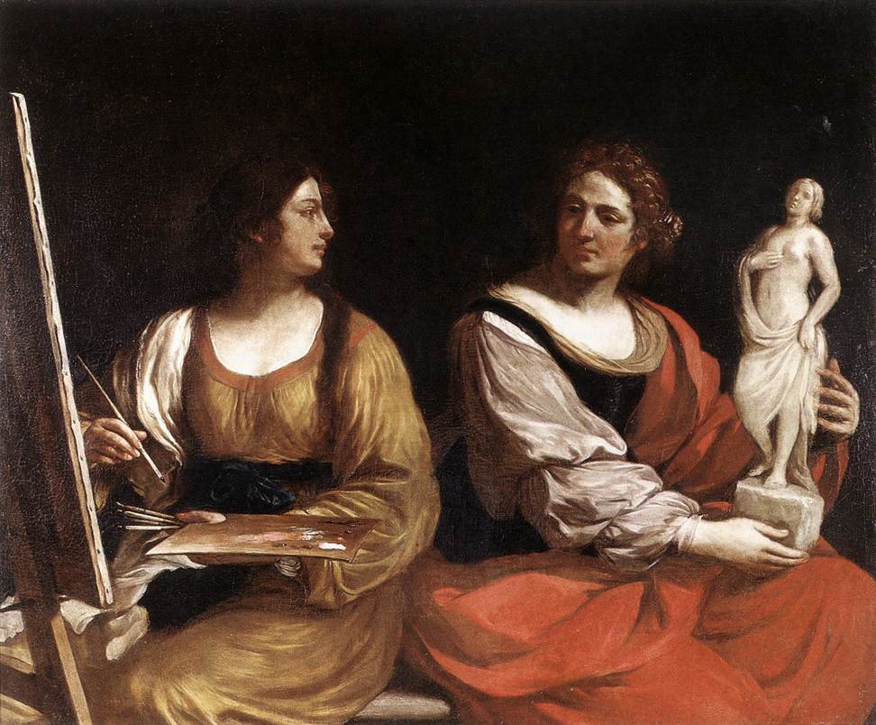 Allégorie de la peinture et de la sculpture - Guercino - Alpha Reproduction