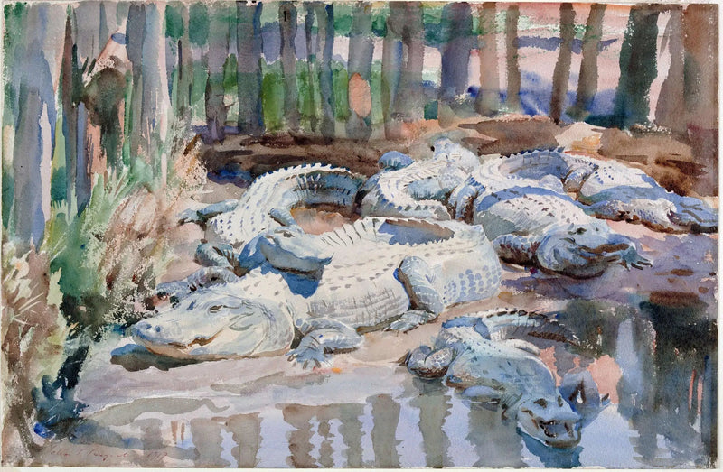 Błotniste aligatory - John Singer Sargent