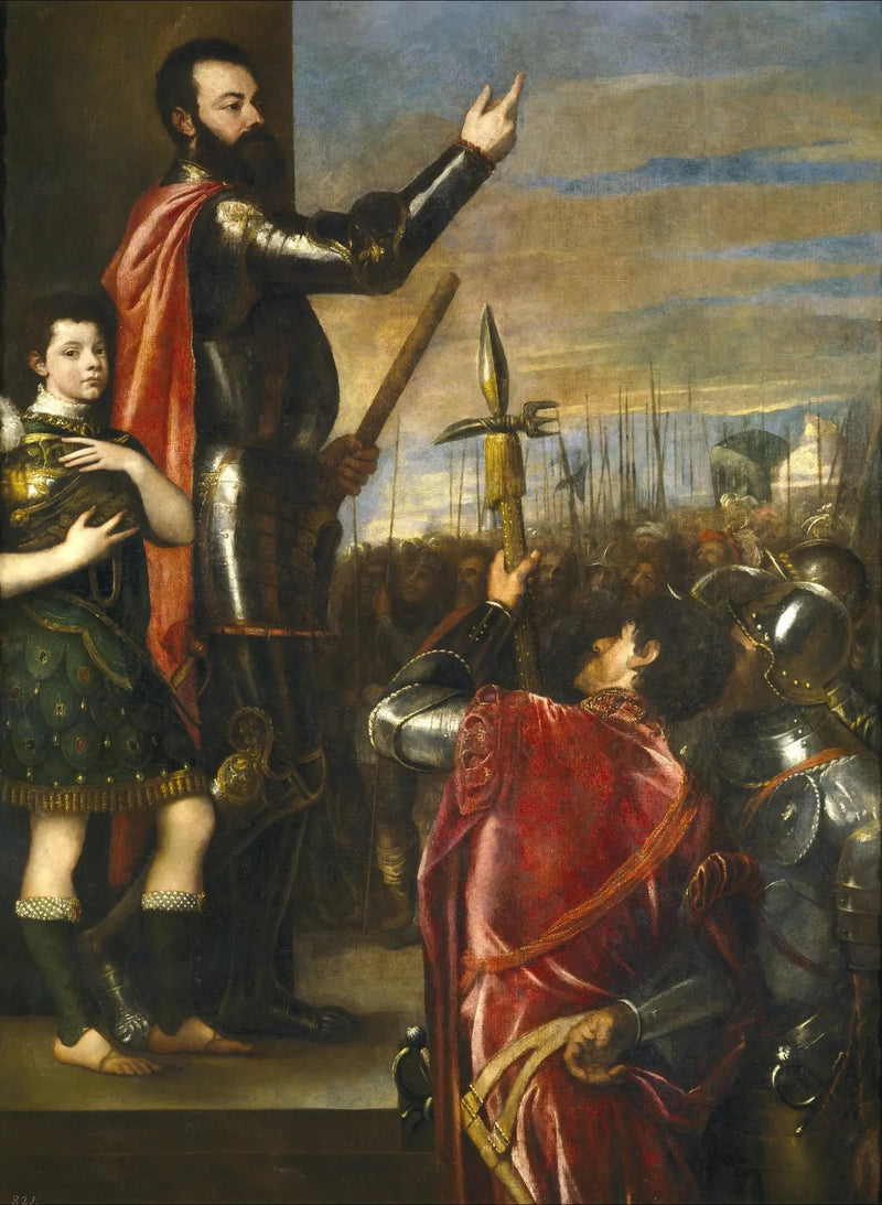 Przemowa Alphonse d'Avalos - Titian